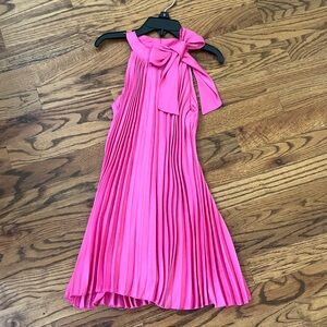 GB Girls Vibrant Pink Pleated Dress